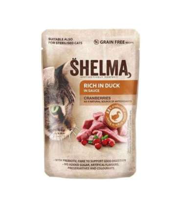 SHELMA with turkey, duck, chicken and beef in sauce - wet cat food - 12x85g