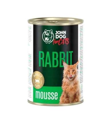 JOHN DOG For cats Rabbit Mousse - wet cat food - 400g