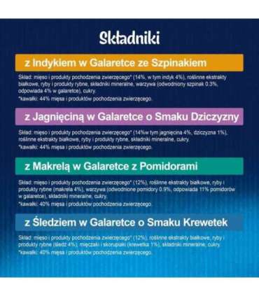 Purina Felix Sensations Mix Turkey, Mackerel, Lamb, Herring - Wet Cat Food - 12x85 g