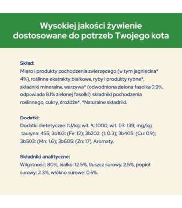 CAT CHOW STERILISED GiG Lamb Green Beans in sauce 85g