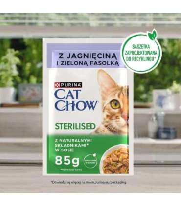 CAT CHOW STERILISED GiG Lamb Green Beans in sauce 85g