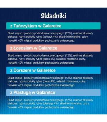 Felix Fantastic fish flavors in jelly with tuna, salmon, cod and flatfish - (12x 85 g)