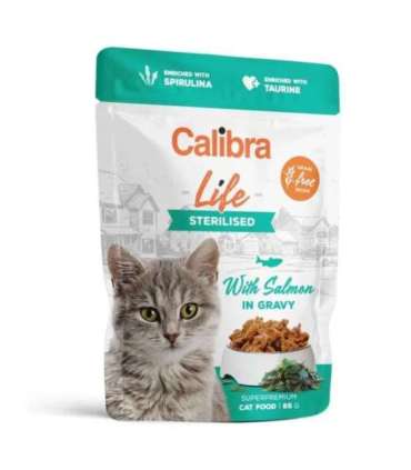 CALIBRA Cat Life pouch Sterilised Salmon in gravy - wet cat food - 85g