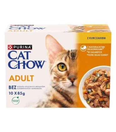PURINA Cat Chow Chicken, Zucchini - wet cat food - 10x85 g