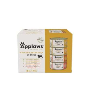 APPLAWS Chicken Selection in Broth - wet cat food - 12x70g