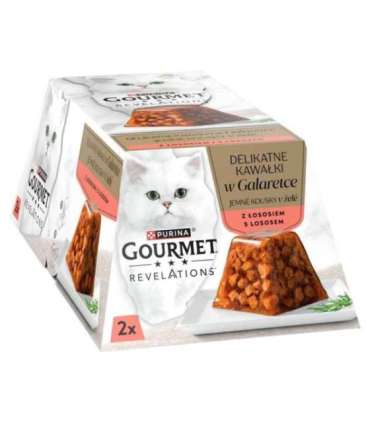 PURINA Gourmet Revelations Chunks in jelly with salmon - wet cat food - 2x57g
