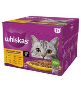 WHISKAS Poultry Feast  - wet cat food - 24x85 g