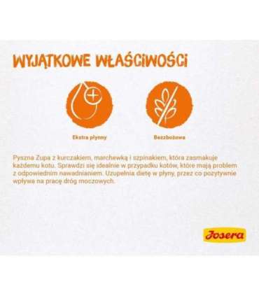 JOSERA Chicken soup with carrots and spinach - wet cat food - 70 g