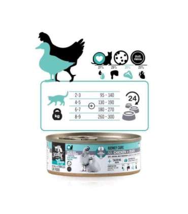 3COTY Chicken with duck Kidney care  - wet cat food - 80g