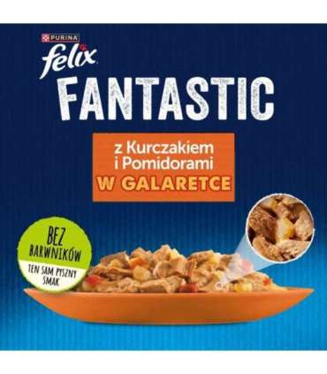 Felix Fanstastic Chicken, Tomato - Wet Cat Food - 85 g