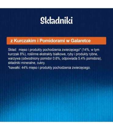 Felix Fanstastic Chicken, Tomato - Wet Cat Food - 85 g