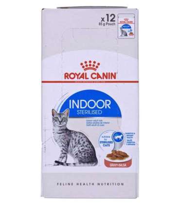 ROYAL CANIN Indoor Sterilized - Wet food for adult cats - Chunks in sauce 12x85 g
