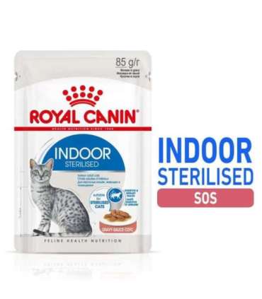 ROYAL CANIN Indoor Sterilized - Wet food for adult cats - Chunks in sauce 12x85 g