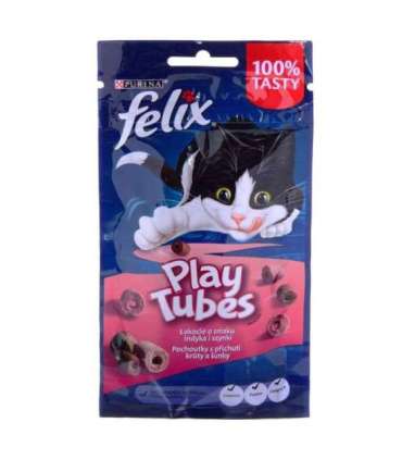FELIX Play Tubes Turkey, Ham  - dry cat food - 50 g