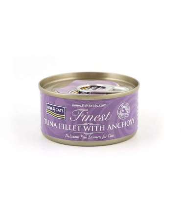 FISH4CATS Tuna fillet with anchovy - wet cat food - 70g