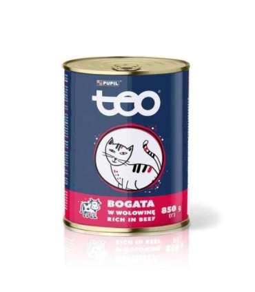 TEO Rich in beef - wet cat food - 850g