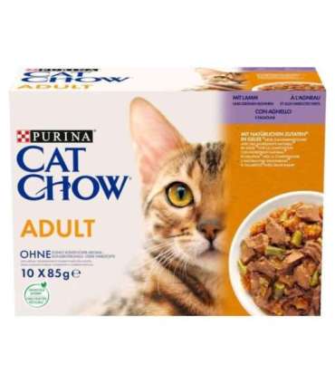 PURINA Cat Chow Lamb, Green Beans - wet cat food - 10x85 g
