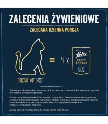 FELIX Tasty Shreds with salmon and tuna - 4x 80g