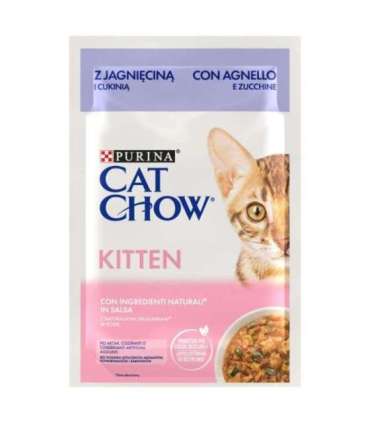 PURINA Cat Chow Kitten with lamb and zucchini in sauce - wet cat food - 26x85g (20 + 6 GRATIS)