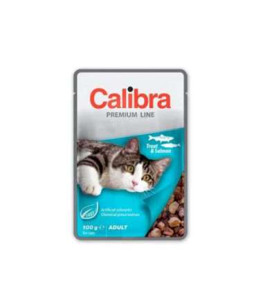 CALIBRA Cat Premium Adult Trout & Salmon - wet cat food - 100g