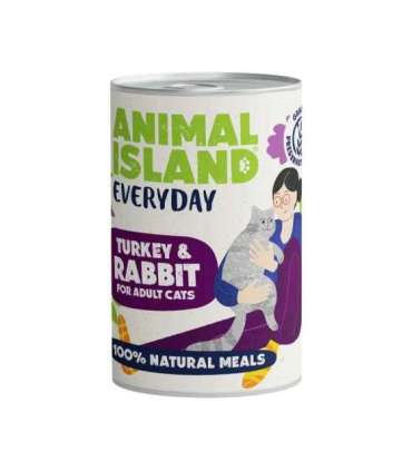 ANIMAL ISLAND Everyday Turkey and rabbit - wet cat food - 400g