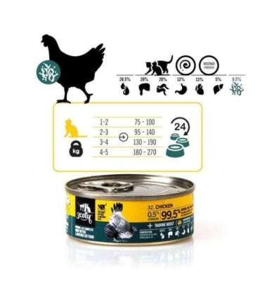 3COTY Chicken with spirulina For kittens and nursing cats - wet cat food - 80g