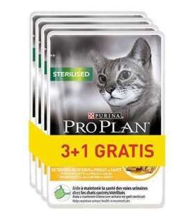 PURINA Pro Plan Sterilised Chicken - wet cat food - 85g 3+1