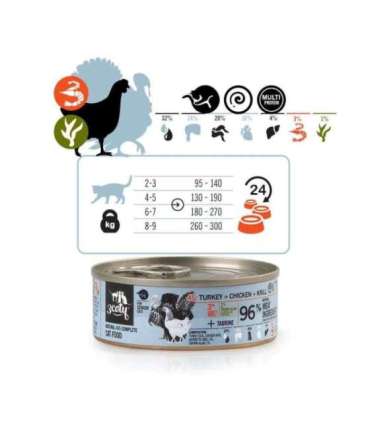 3COTY Turkey with chicken and krill Senior - wet cat food - 80g