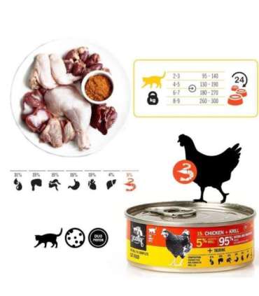 3COTY Chicken with krill - wet cat food - 80g