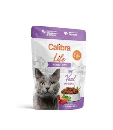 CALIBRA Cat Life Adult Veal in gravy - wet cat food - 85g