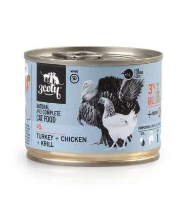 3COTY Turkey, chicken and krill Senior - wet cat food - 180g