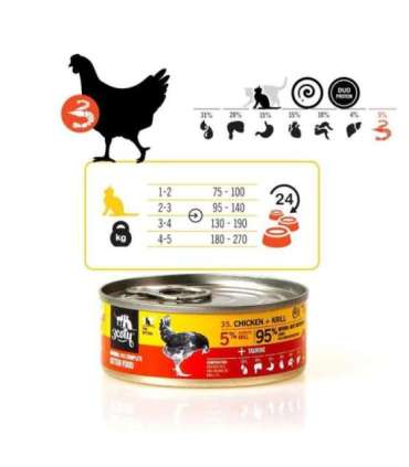 3COTY Chicken with krill For kittens - wet cat food - 80g