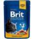 BRIT Cat Pouches Family Plate - wet cat food - 12 x 100g