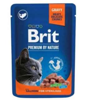 BRIT Premium Cat Salmon Sterilised - wet cat food - 100g