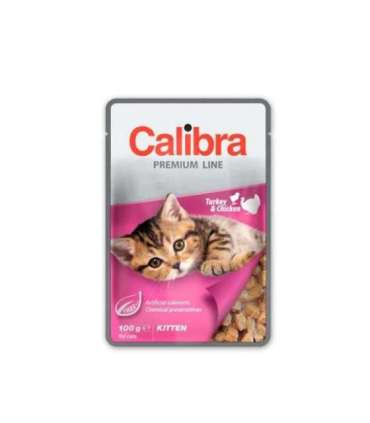 CALIBRA Premium Kitten Turkey & Chicken - wet cat food - 100g