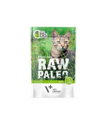 RAW PALEO Adult Cat Sterilised Game - wet cat food - 100 g