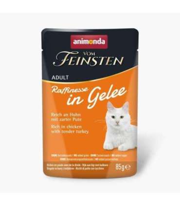 ANIMONDA Vom Feinsten Adult Raffinesse in Jelly rich in Chicken with Turkey - wet food for cats - 85g
