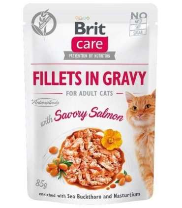 BRIT Care Fillets in Gravy salmon fillets in sauce - wet cat food - 85 g