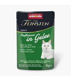 ANIMONDA Vom Feinsten Adult Raffinesse in Jelly rich in Chicken with Game - Wet Cat Food - 85 g
