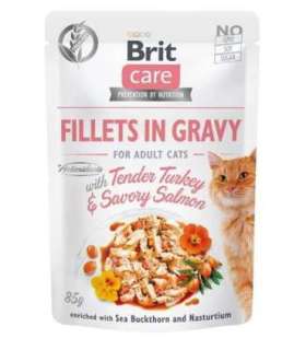 BRIT Care Fillets in Gravy turkey and salmon in sauce - wet cat food - 85 g