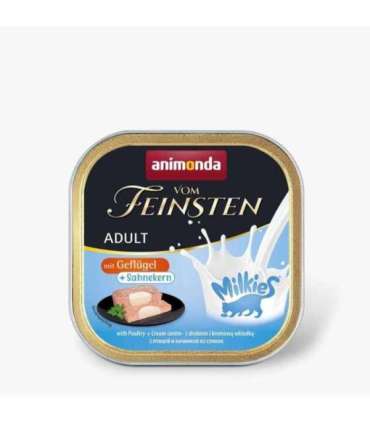ANIMONDA Vom Feinsten Adult Milkies with Poultry and Creamy Filling - Wet Cat Food - 100g