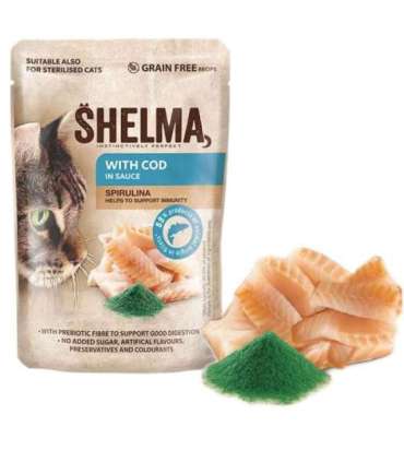 SHELMA with cod in sauce - wet cat food - 85g