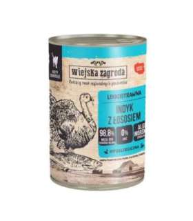 WIEJSKA ZAGRODA Turkey with salmon - wet cat food - 400g