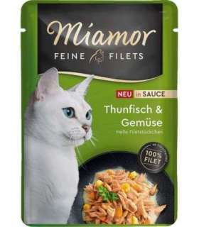 MIAMOR Fine Filets Tuna with vegetables in sauce  - wet cat food - 100g