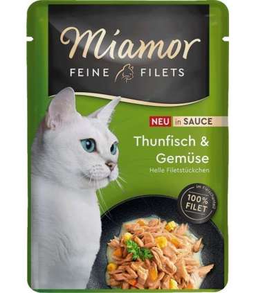 MIAMOR Fine Filets Tuna with vegetables in sauce  - wet cat food - 100g