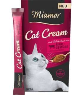 MIAMOR Cat Cream Beef - cat treats - 5x15g