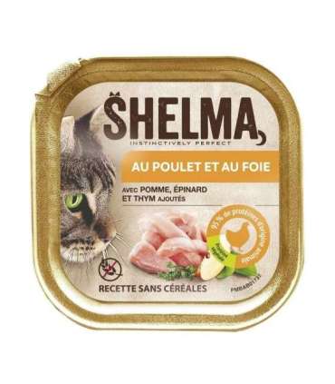 SHELMA Chicken and liver pate - wet cat food - 100g