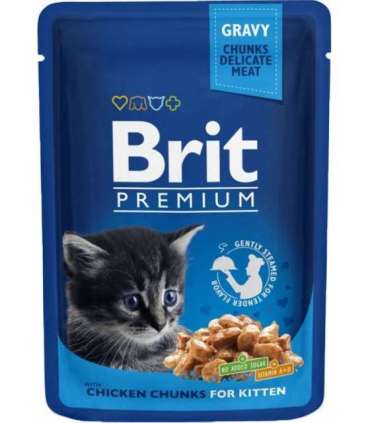 BRIT Premium Cat Kitten Chicken - wet cat food - 100g