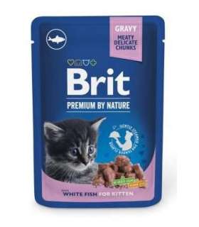 BRIT Premium by Nature Kitten White fish - wet cat food - 100 g