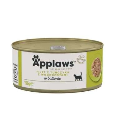 APPLAWS Tuna fillet with seaweed in broth - wet cat food - 156g